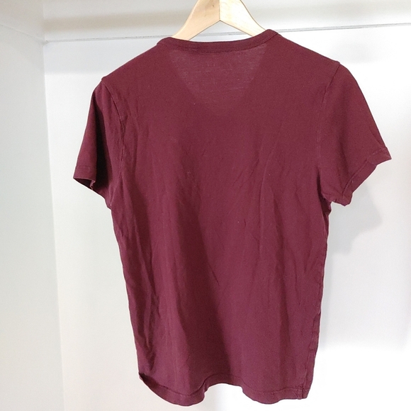 Guess | Dark red womens t shirt with logo - Picture 6 of 8